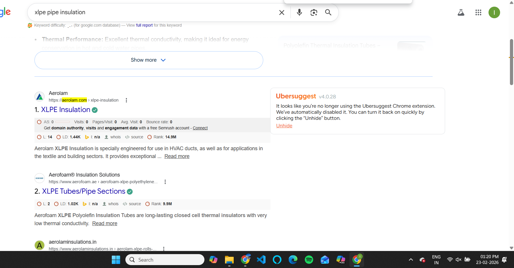 Aerolam impressions report