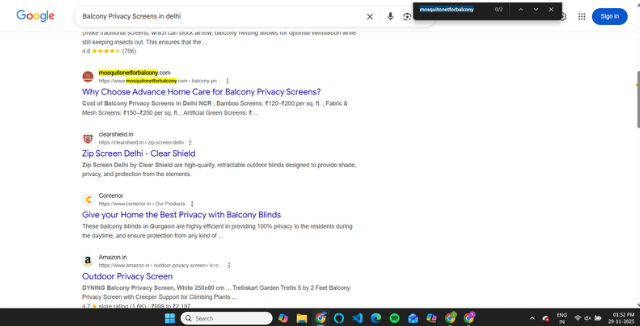 STC Engineering keyword ranking