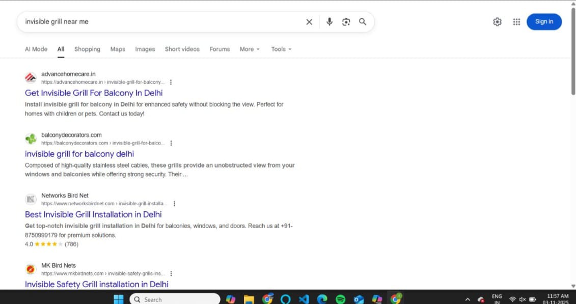 Advance Home Care traffic data